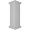 Ekena Millwork 12"W x 40"H Plain Newel Post with Panel, Peaked Capital & Base Trim (Installation kit included) NWL12X40PLP0B0 - alternate 3